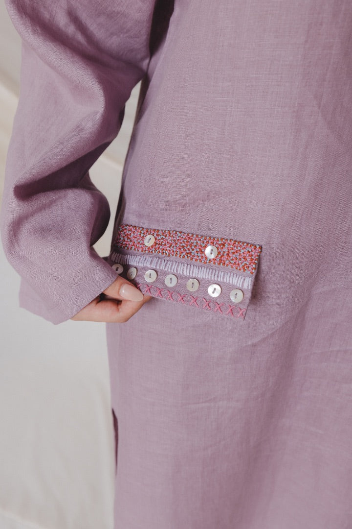 Linen Embroidered Kaftan