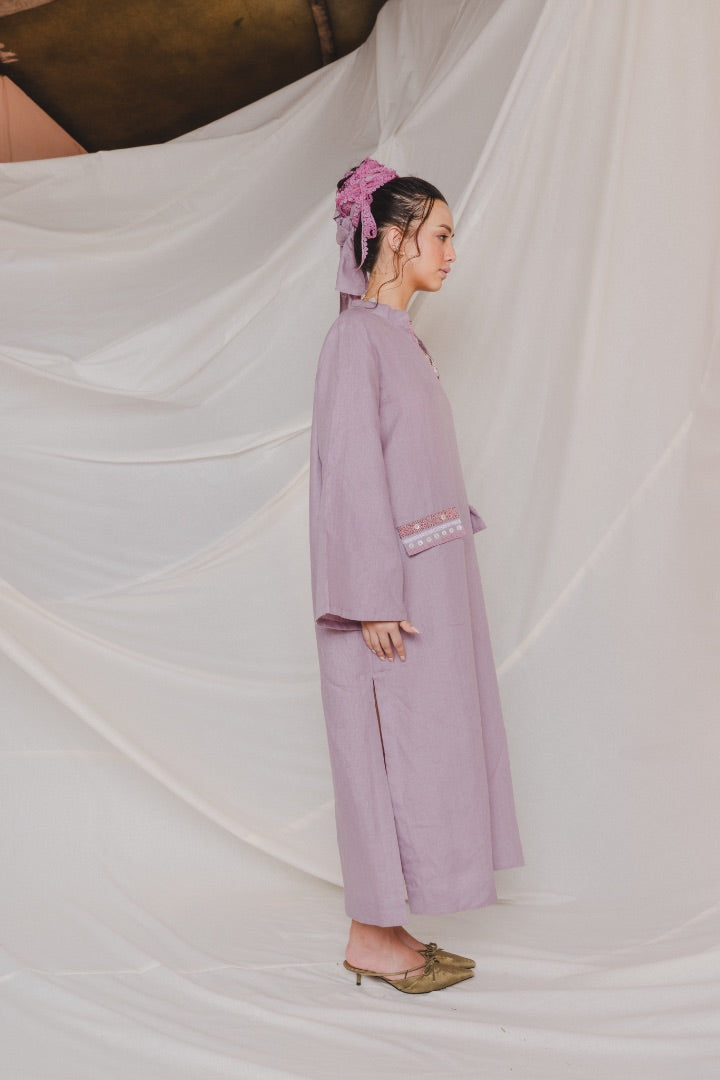 Linen Embroidered Kaftan