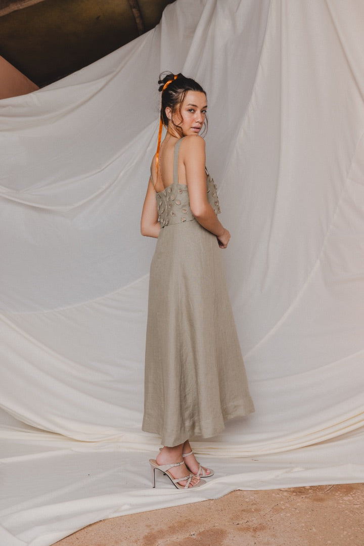 Textured Maxi Dress | Linen | Summer