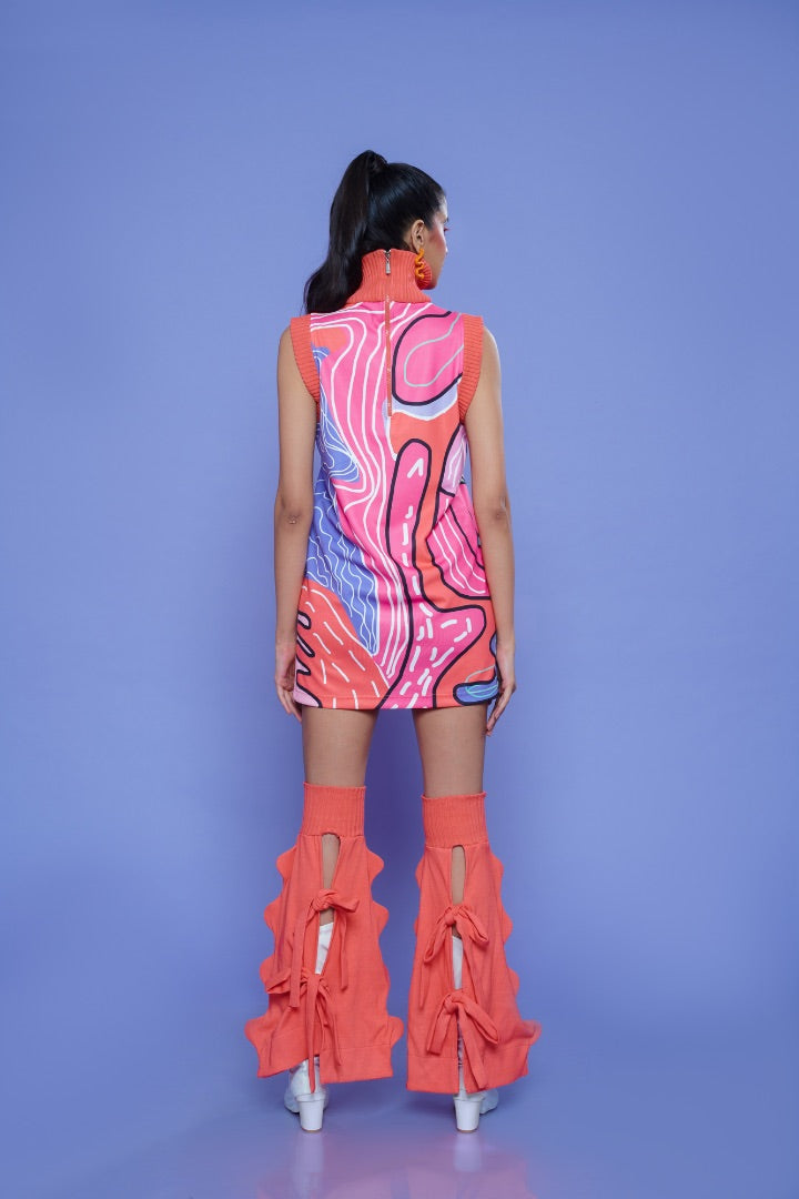 multicolour, digitally printed dress
