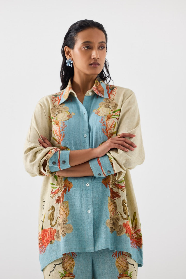 Printed Shirt and Pants Co-ord Set | Modest | Linen | summer