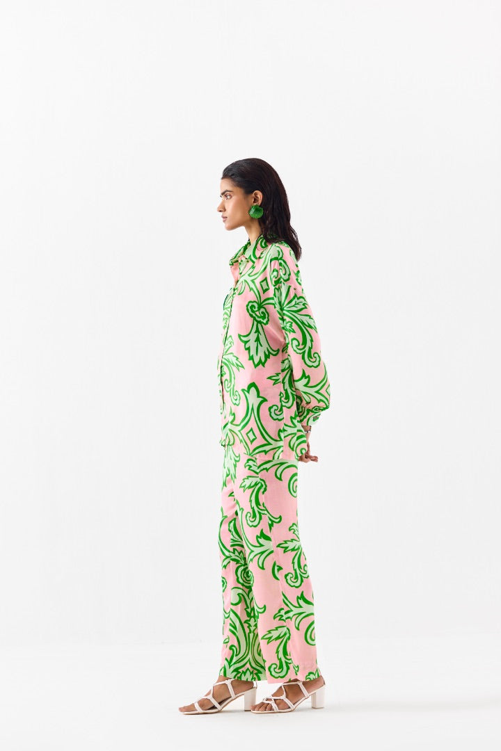 Printed Shirt and Pants Co-ord Set | Modest | Linen | summer