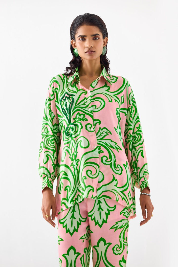 Printed Shirt and Pants Co-ord Set | Modest | Linen | summer
