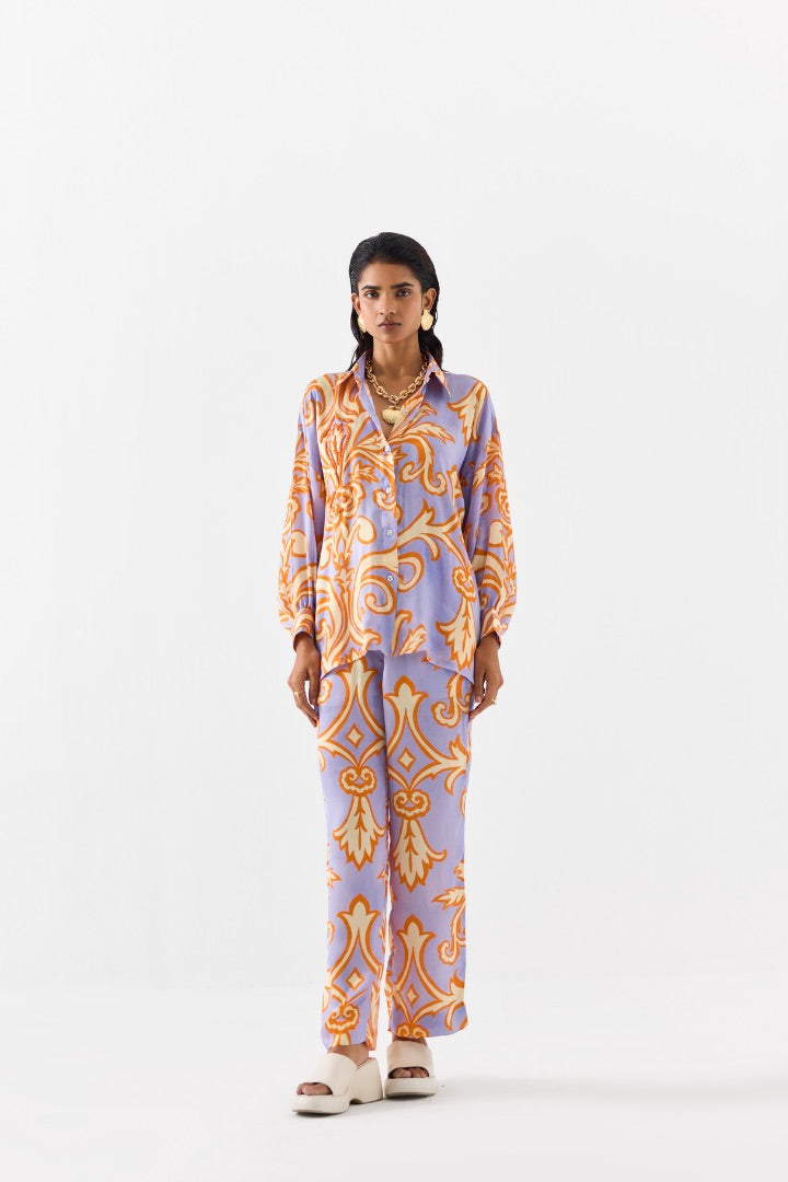 Printed Shirt and Pants Co-ord Set | Modest | Linen | summer