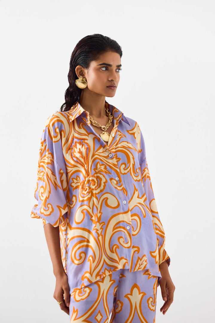 Printed Shirt and Pants Co-ord Set | Modest | Linen | summer