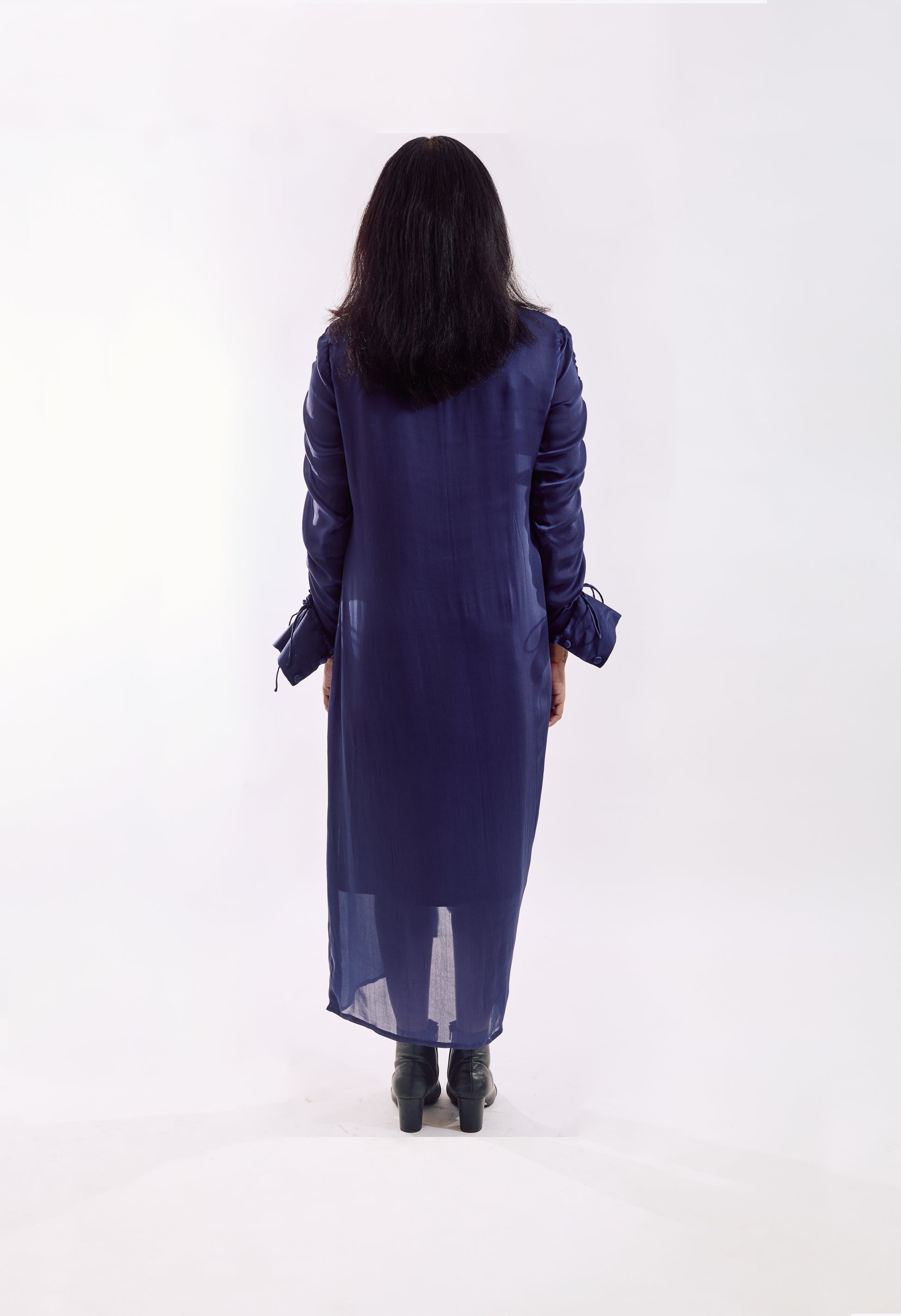 Indigo Draped_Sequin_Dress back