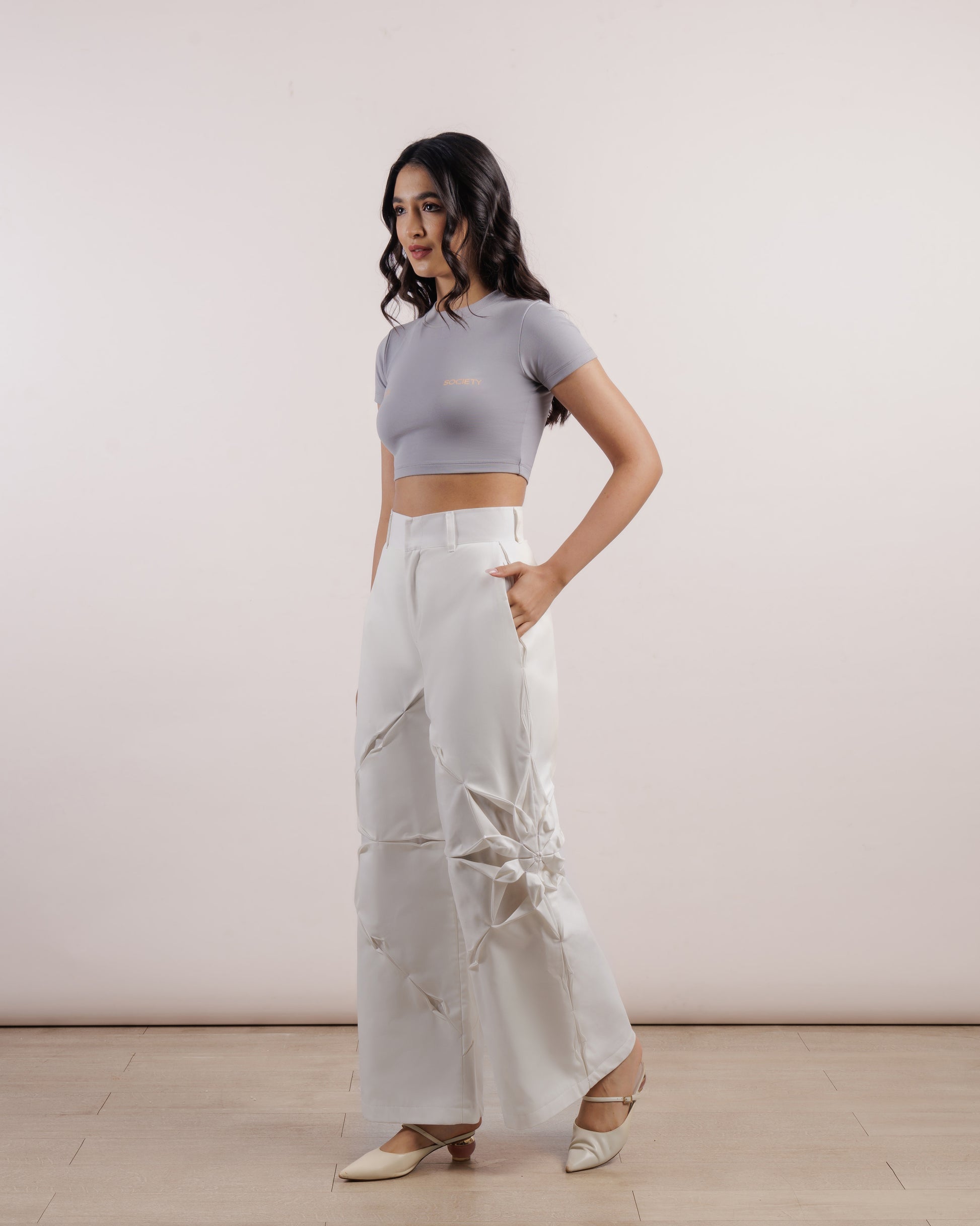 White Khaki Lilybelle Pants