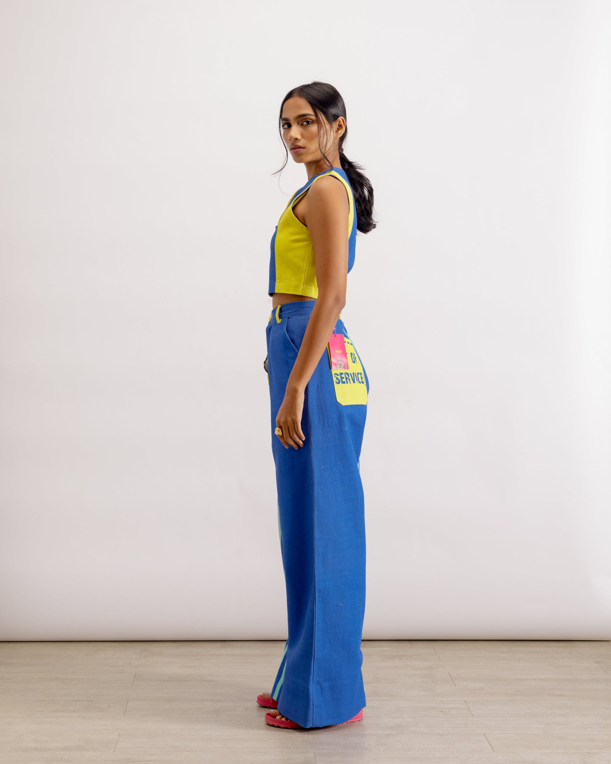 unique pants | 3D fashion | Blue Printed Co-ord