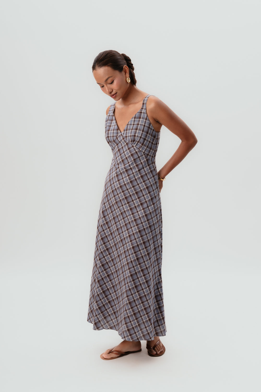 Strappy Maxi Dress | Printed | Cotton