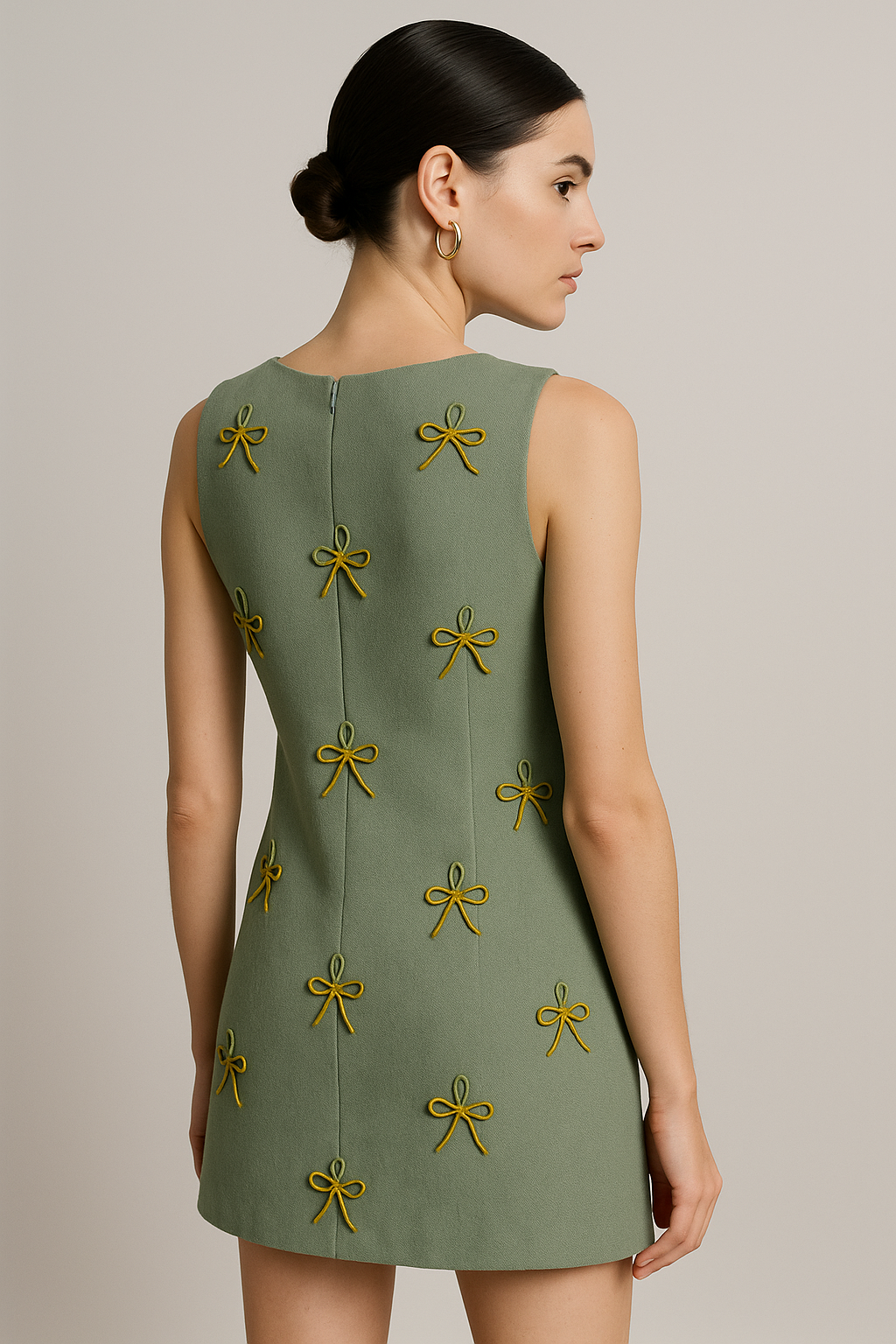 Sage Green Hand-Dyed Shift Dress
