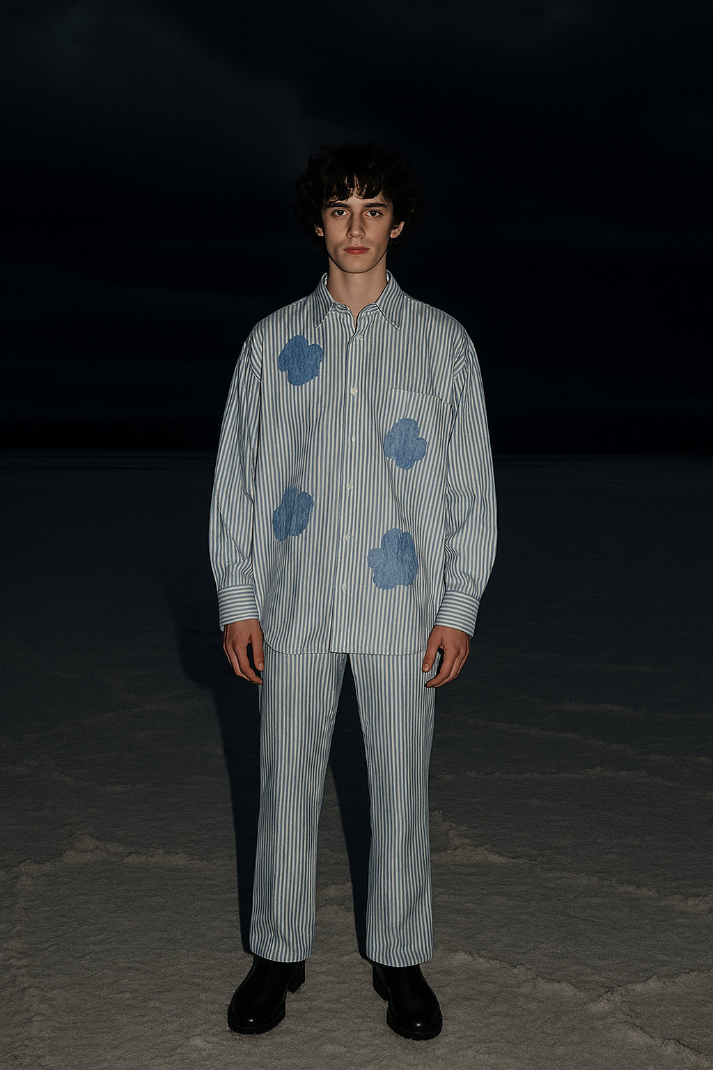 Cloud Bloom Stripe Shirt