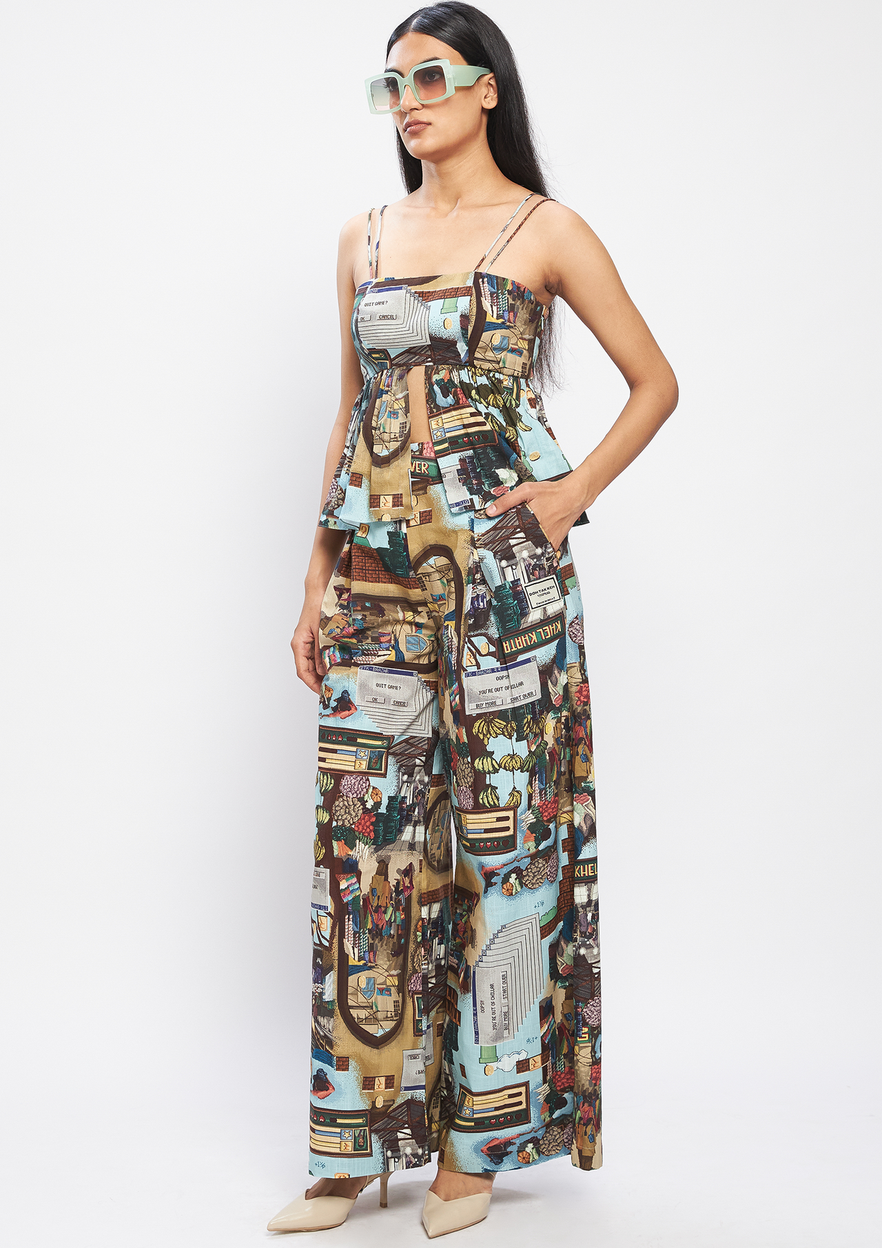 Pixelmati Pleated Pants