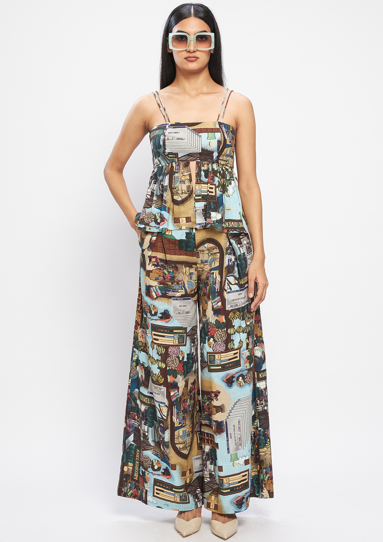 Pixelmati Pleated Pants