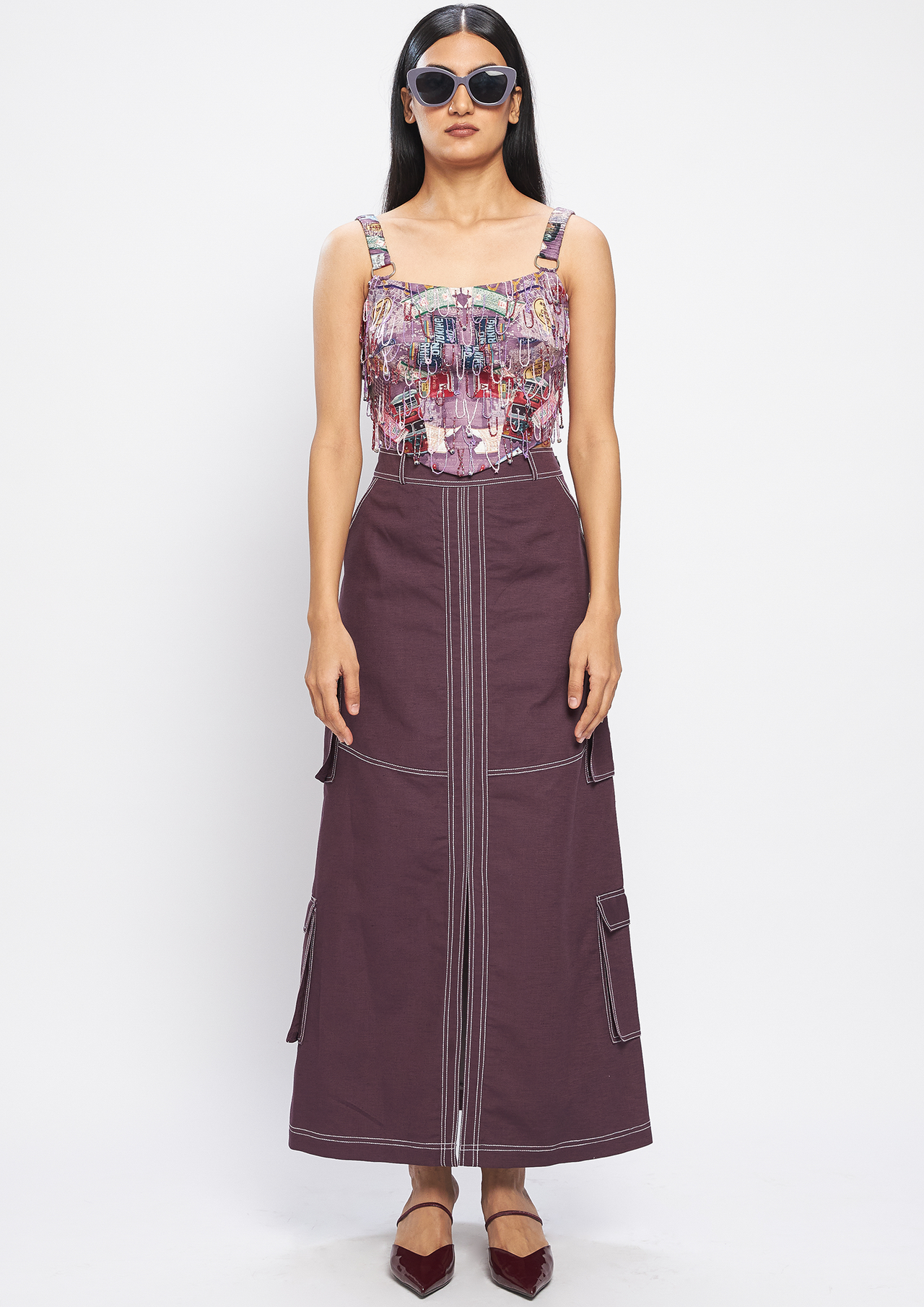 Jamun Cargo Skirt