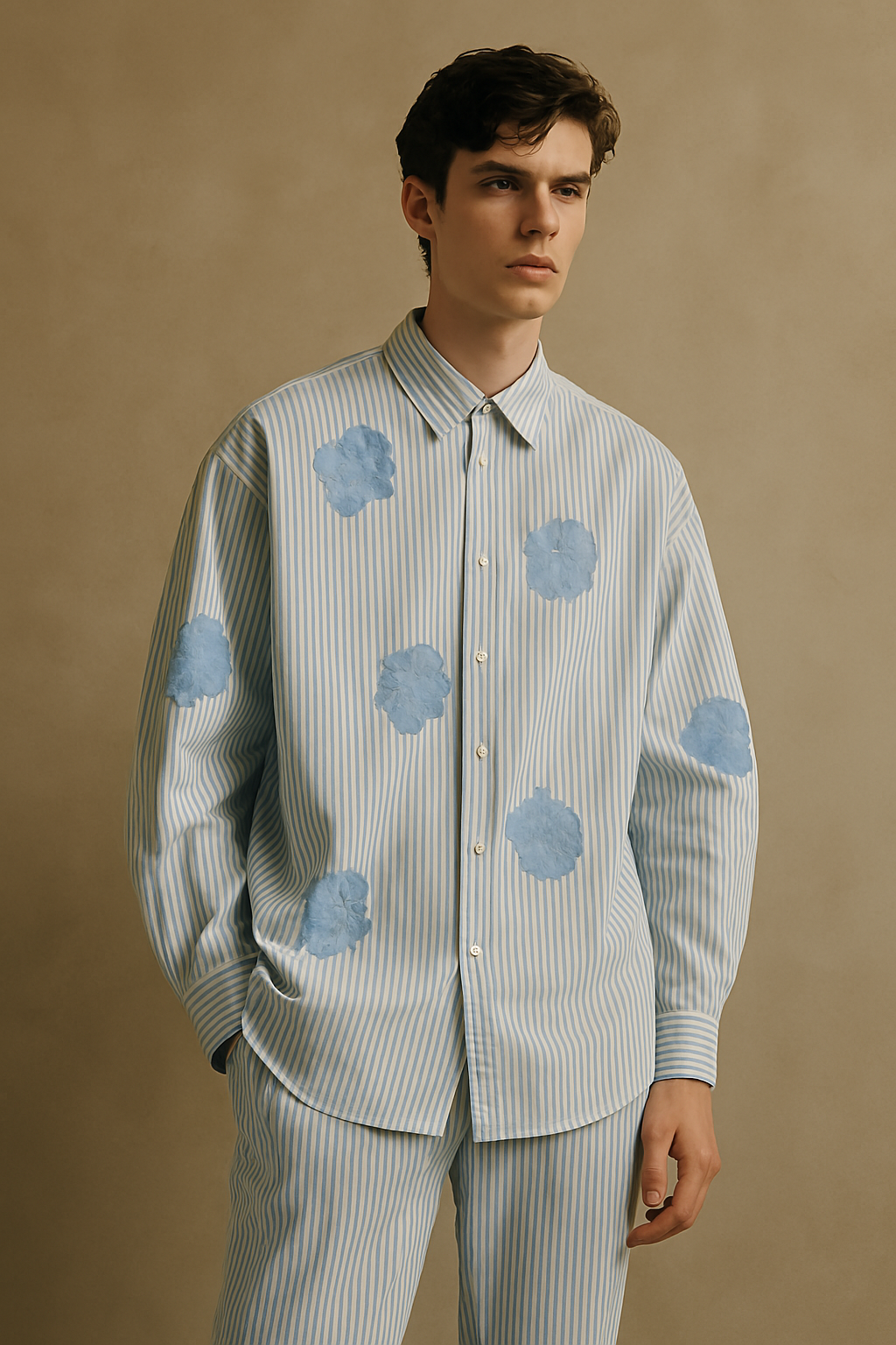 Cloud Bloom Stripe Shirt