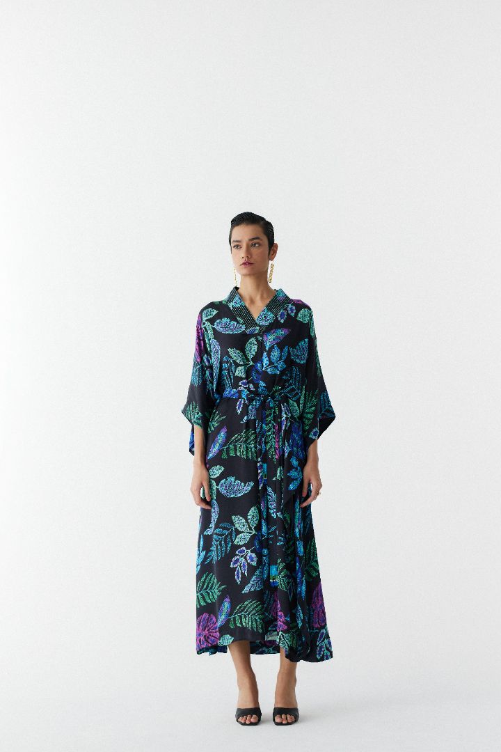 Black Jungle Kaftan front
