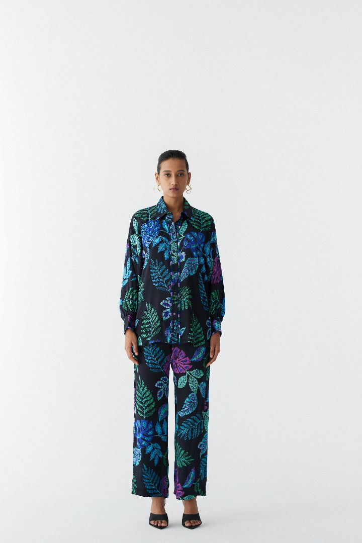 Black Jungle Shirt and Pants Set