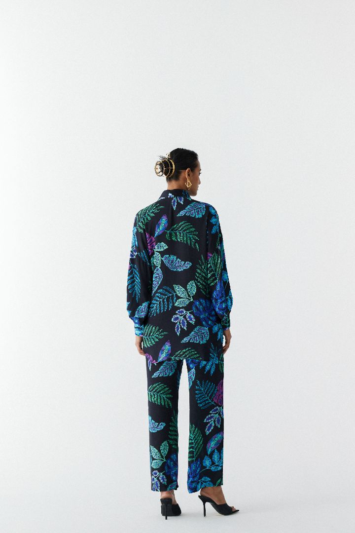 Black Jungle Shirt and Pants Set