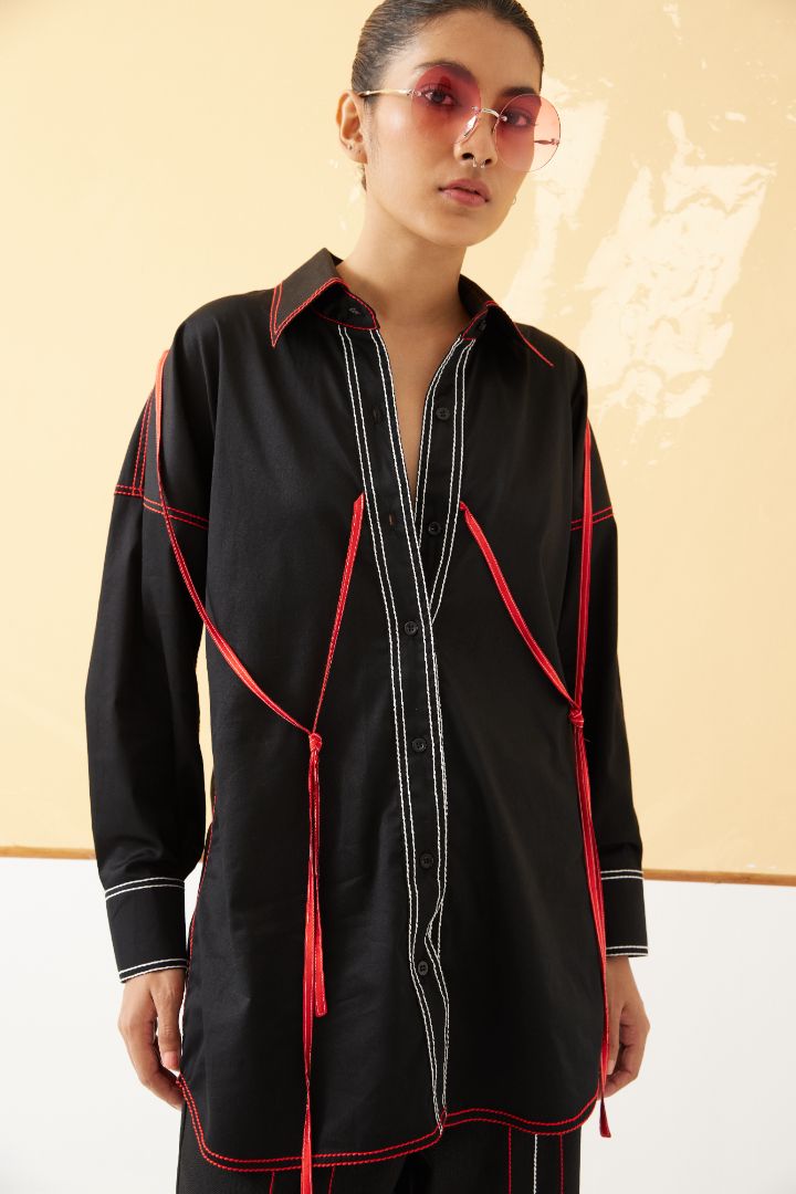 Black Poplin Rover Shirt