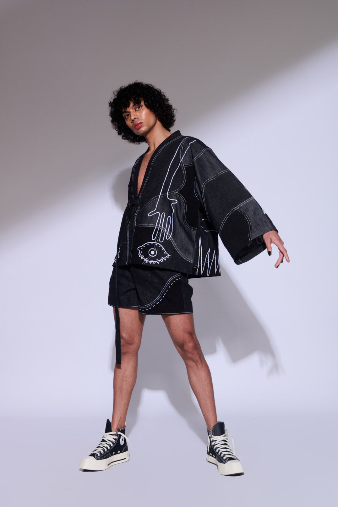 Black unisex denim Jacket ls