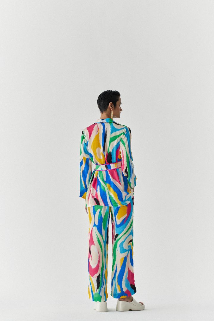 Brushstrokes blazer set front 