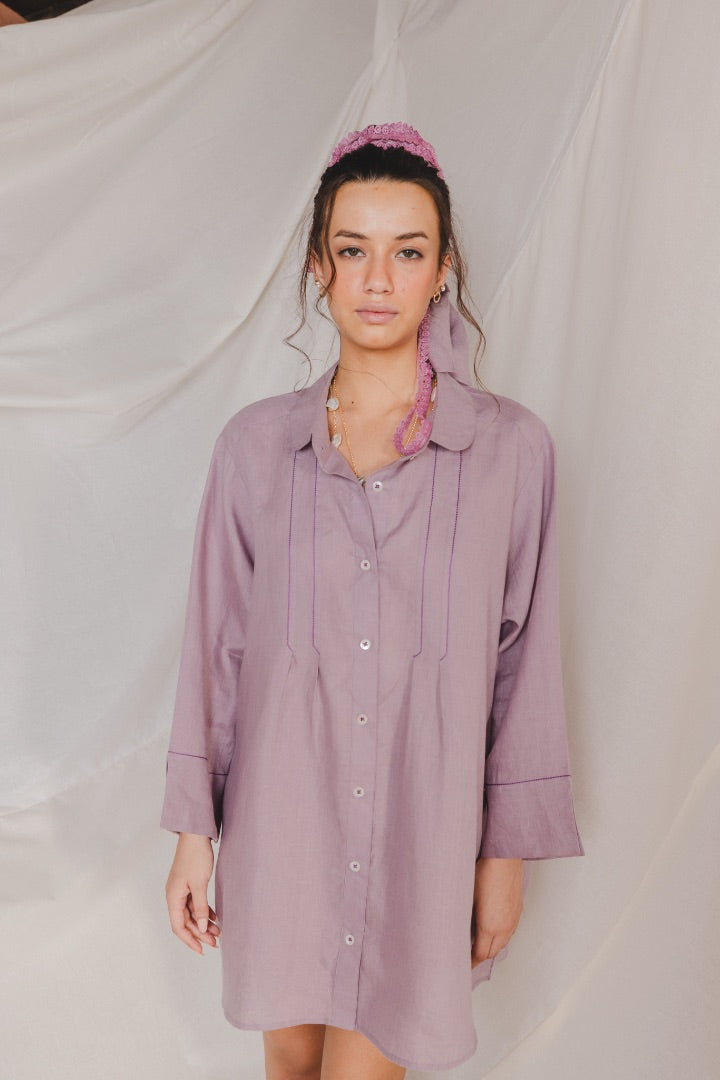 Lilac Coco Side Patch Shirt