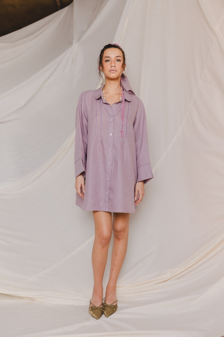 Lilac Coco Side Patch Shirt
