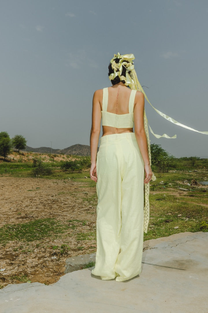 Yellow Lara Pyro Co-ord Set