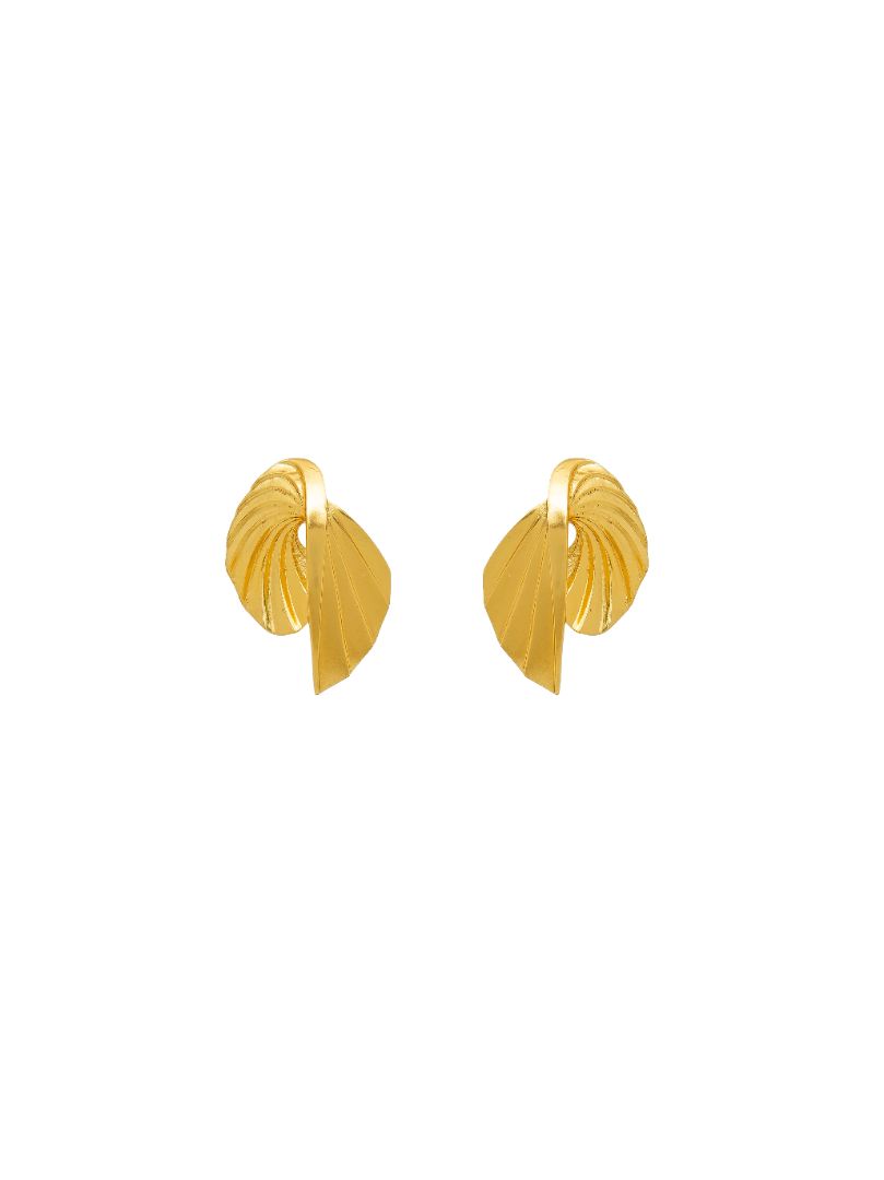 3D Carved shell studs | Shell Earrings | PAIVE