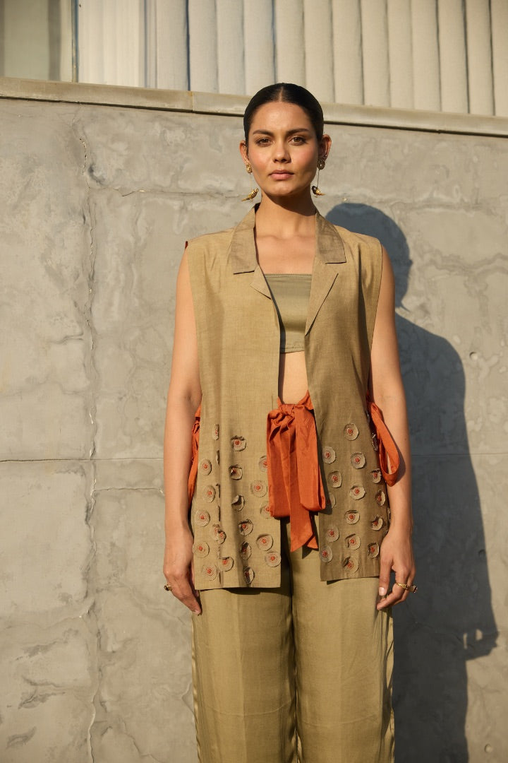 Gold Ava Wrap-Around Co-ord Set