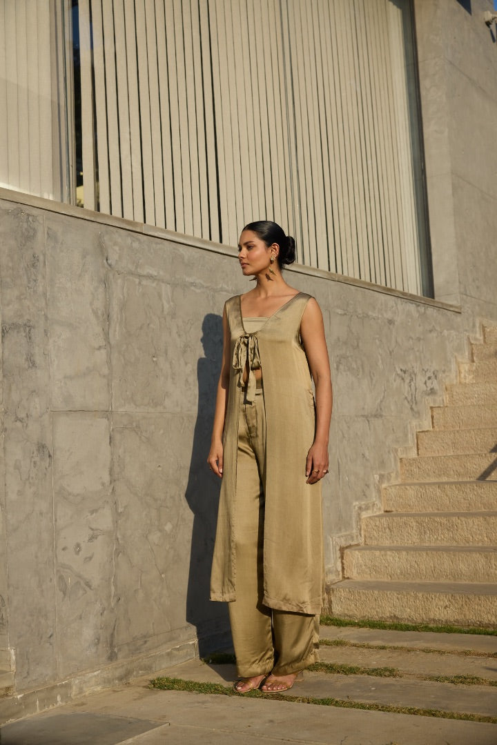 Gold Poppy Tie-up Co-ord Set