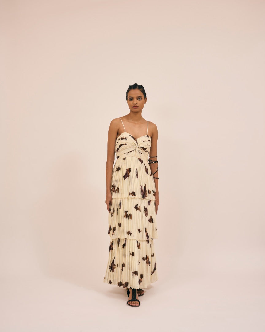 beige brunch dress | silk dress \ strappy
