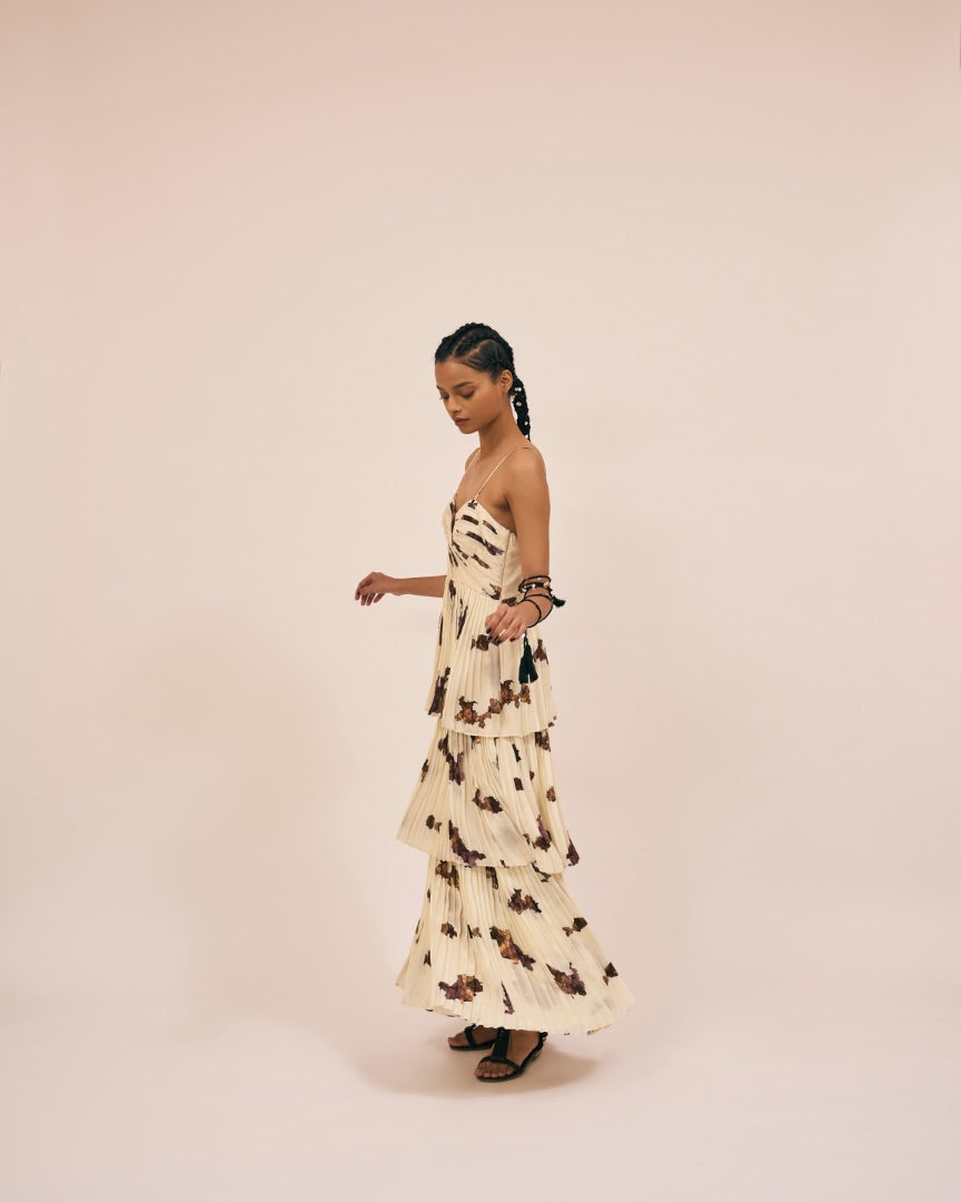 beige brunch dress | silk dress \ strappy