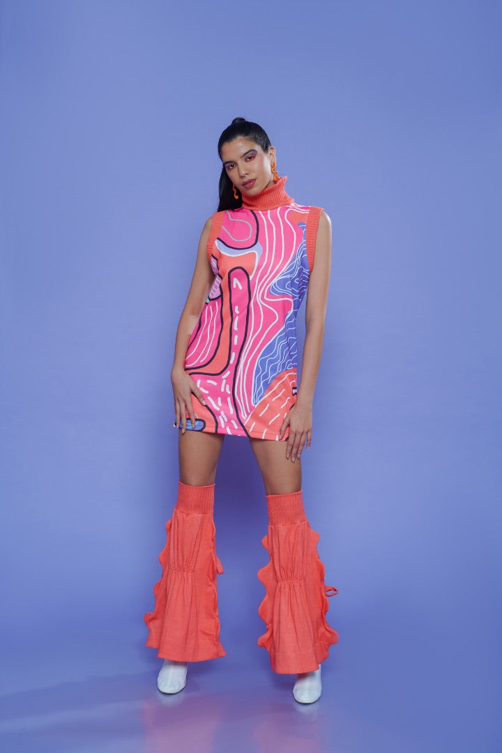 multicolour, digitally printed dress