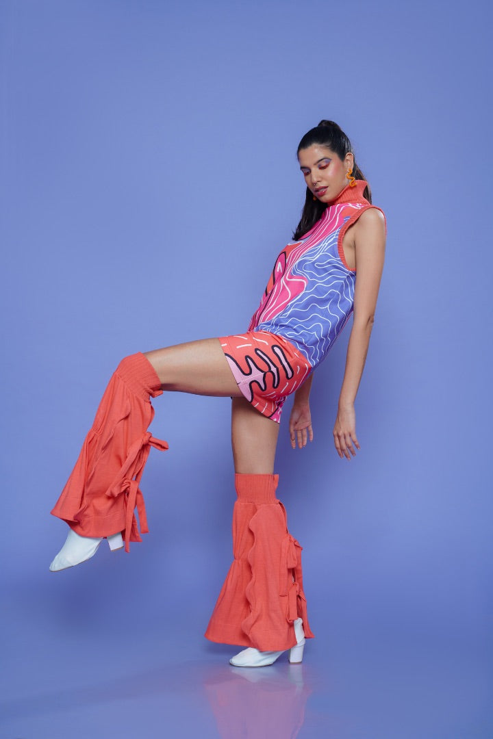 multicolour, digitally printed dress