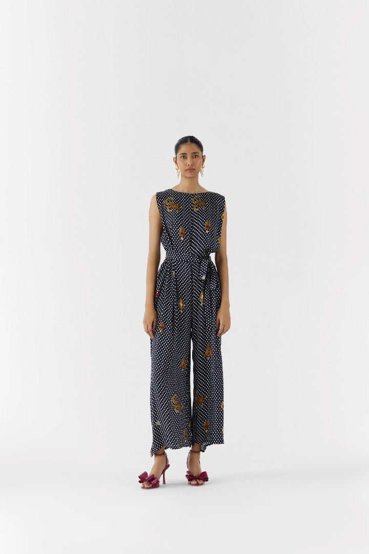 Onyx Polka Dot Jumpsuit
