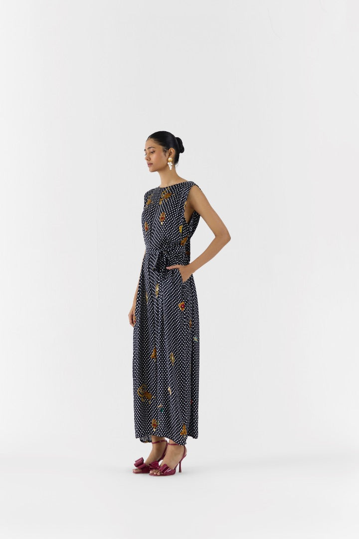 Onyx Polka Dot Jumpsuit