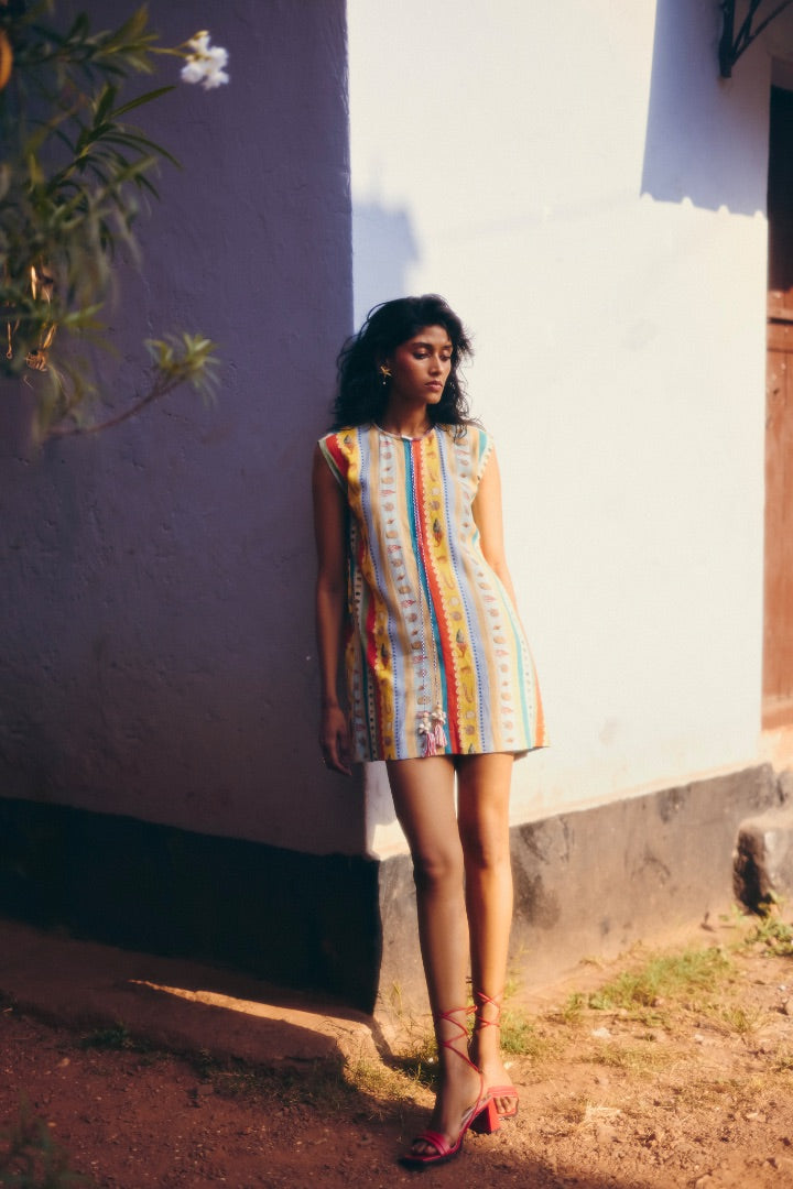 Sea Shell Mini Dress | striped | mini dress | linen | summer 