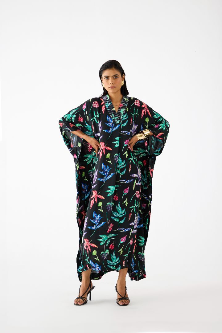 Black Botanica Kaftan