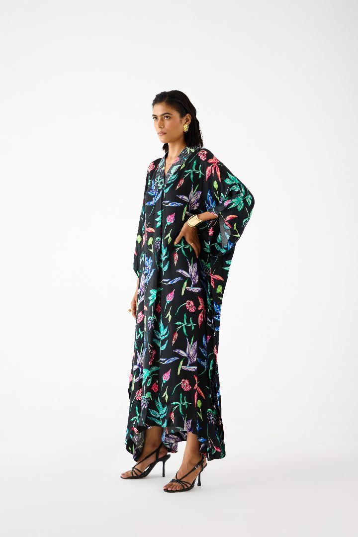 Black Botanica Kaftan