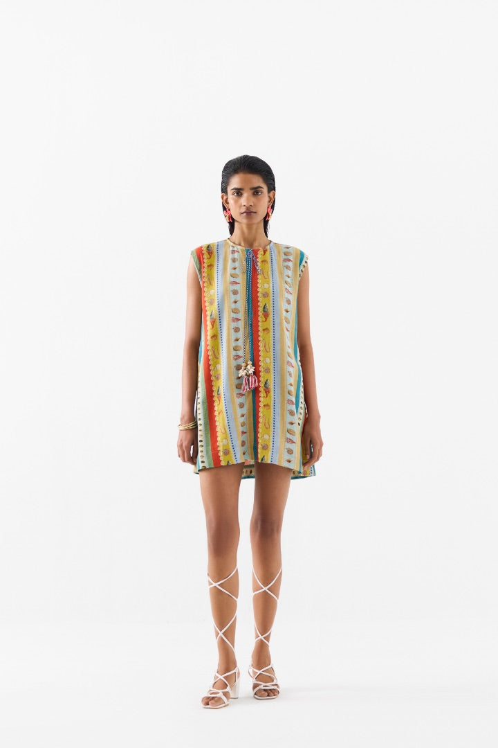 Sea Shell Mini Dress | striped | mini dress | linen | summer 