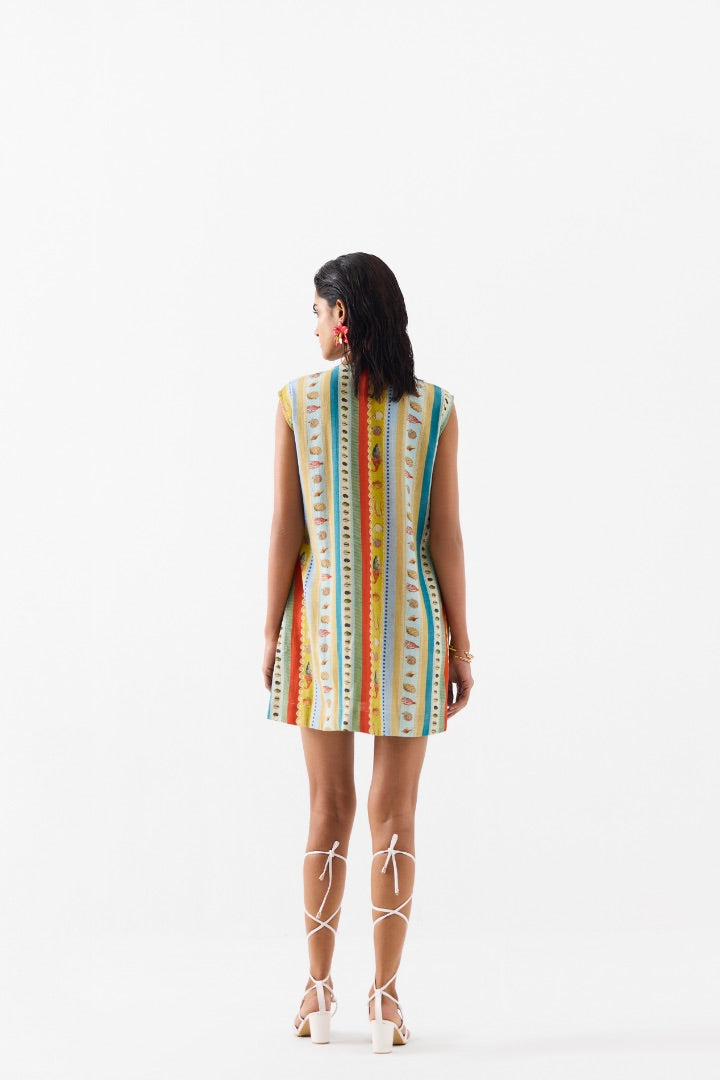 Sea Shell Mini Dress | striped | mini dress | linen | summer 