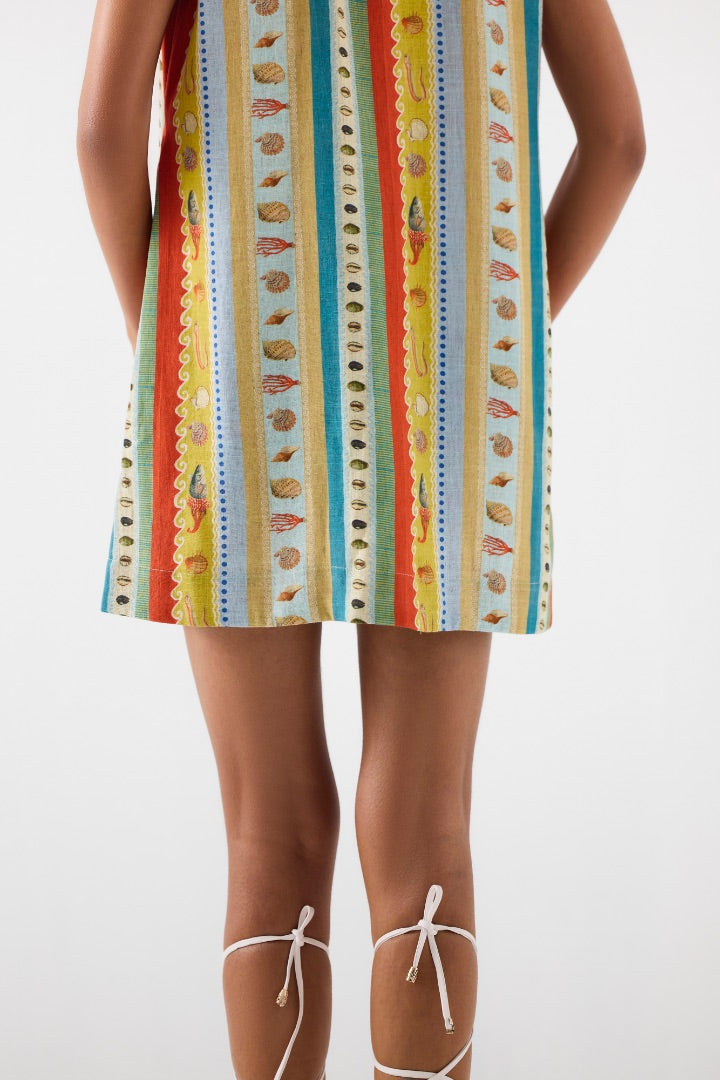 Sea Shell Mini Dress | striped | mini dress | linen | summer 