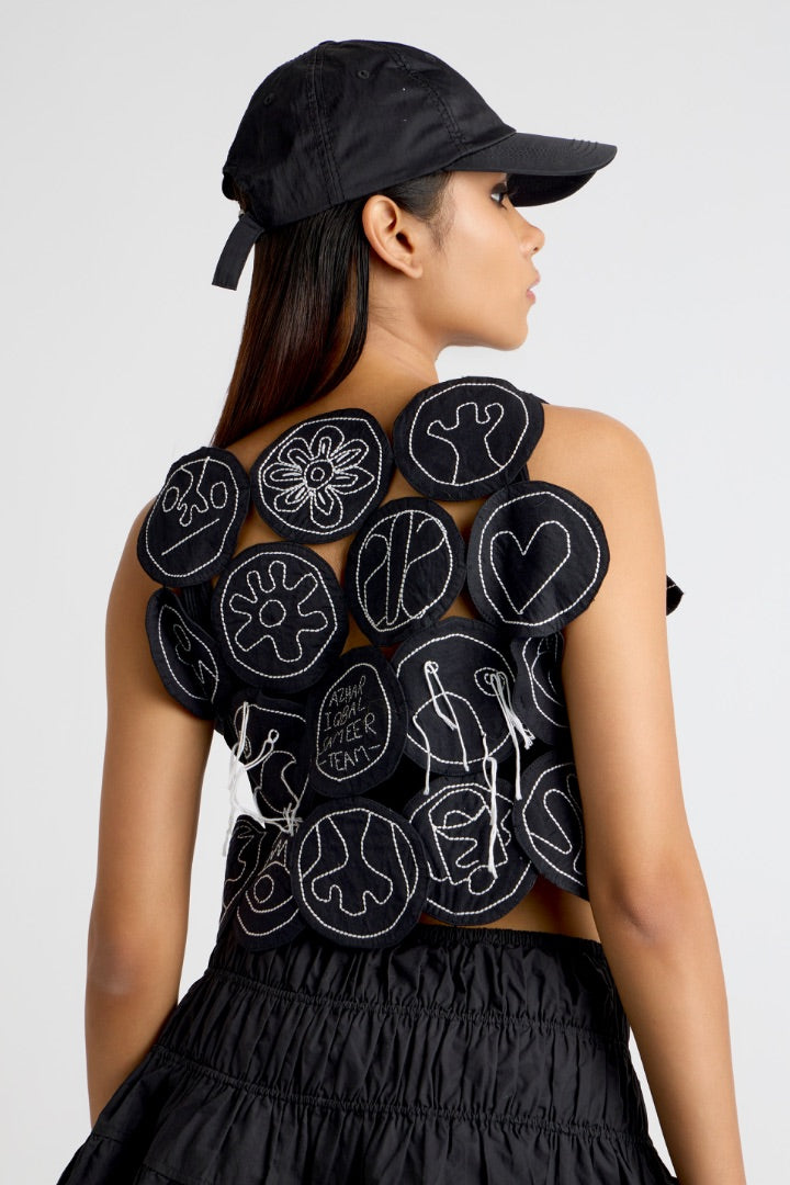 Black Hole Tie-Up Vest