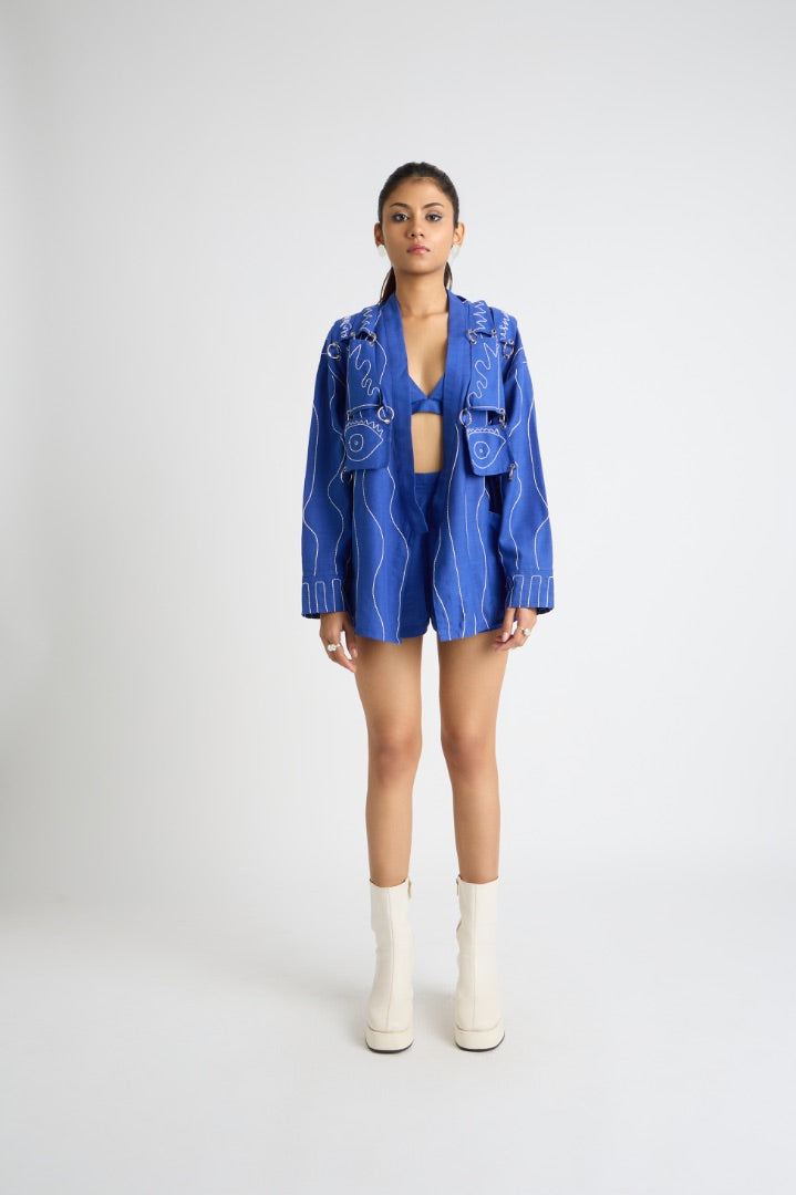 blue bralette | cotton | lounge wear 