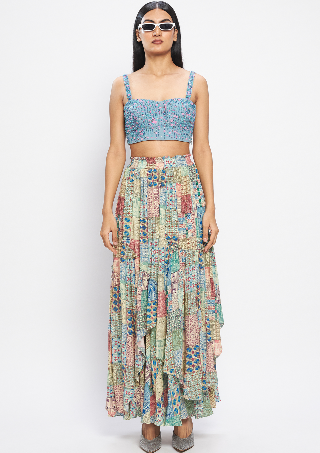 Rumaal Asymmetrical Skirt