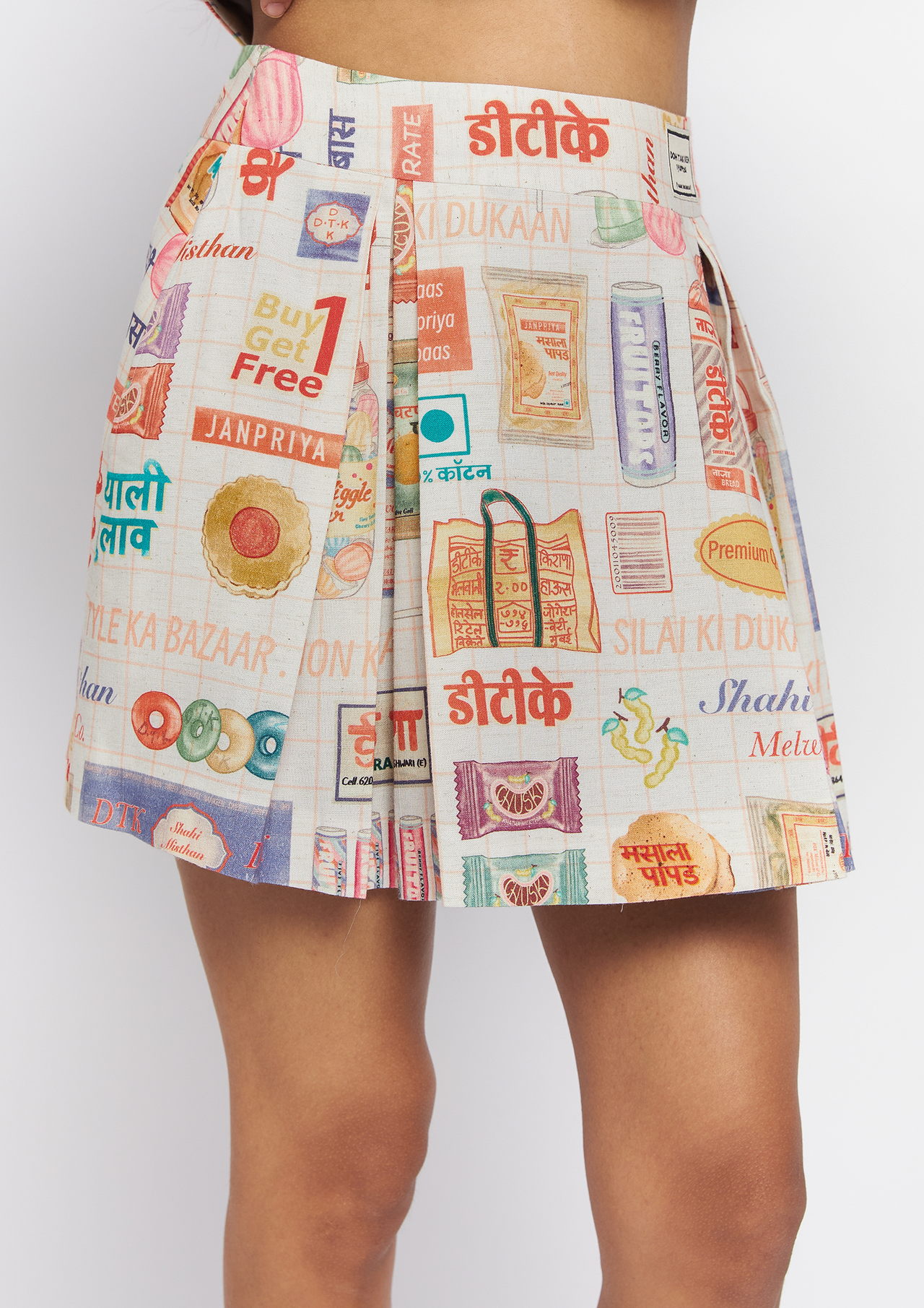 Chatori Pleated Mini Skirt