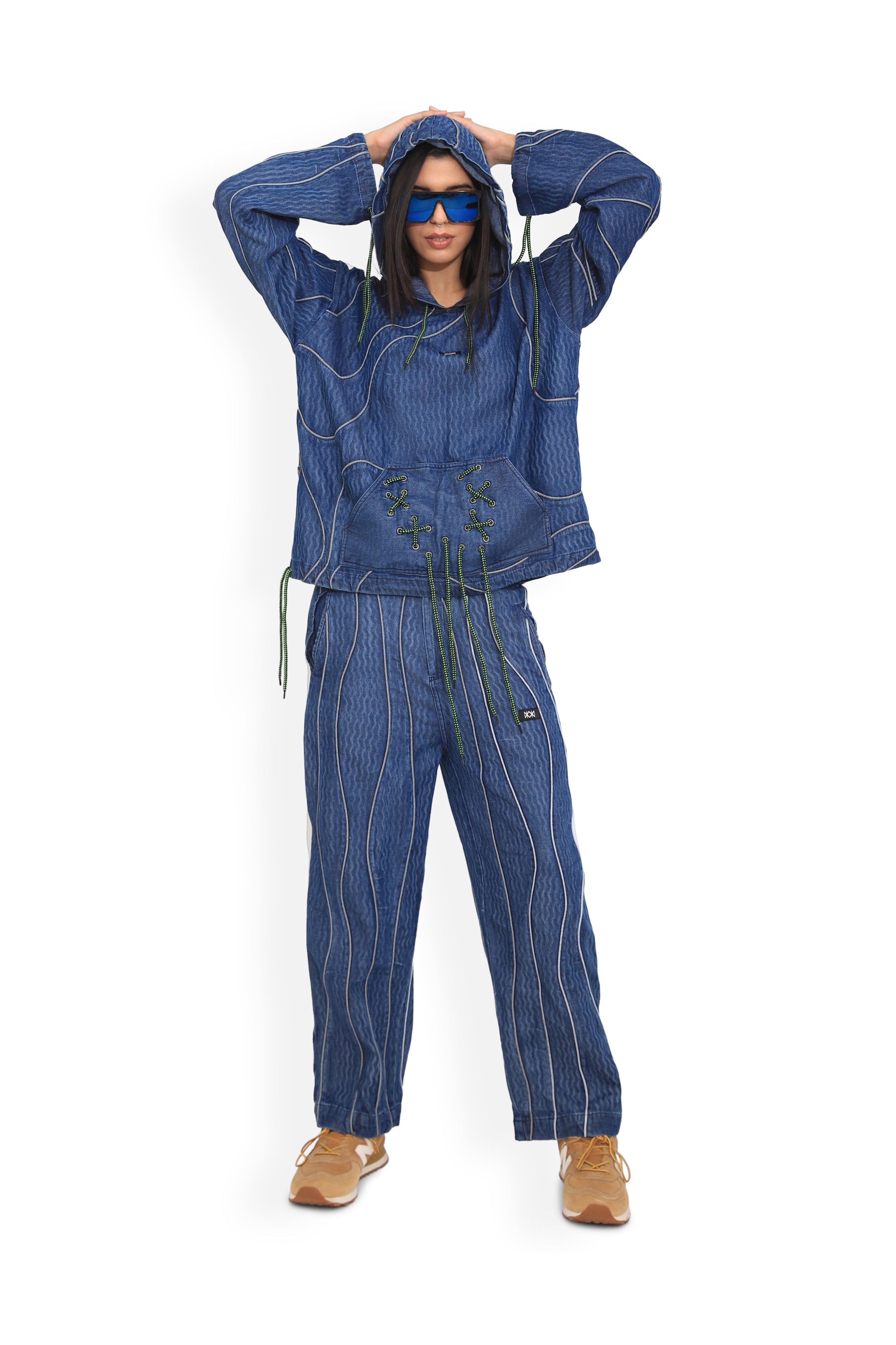 Denim Reflective Set| Unisex | Cargos | Hoodie