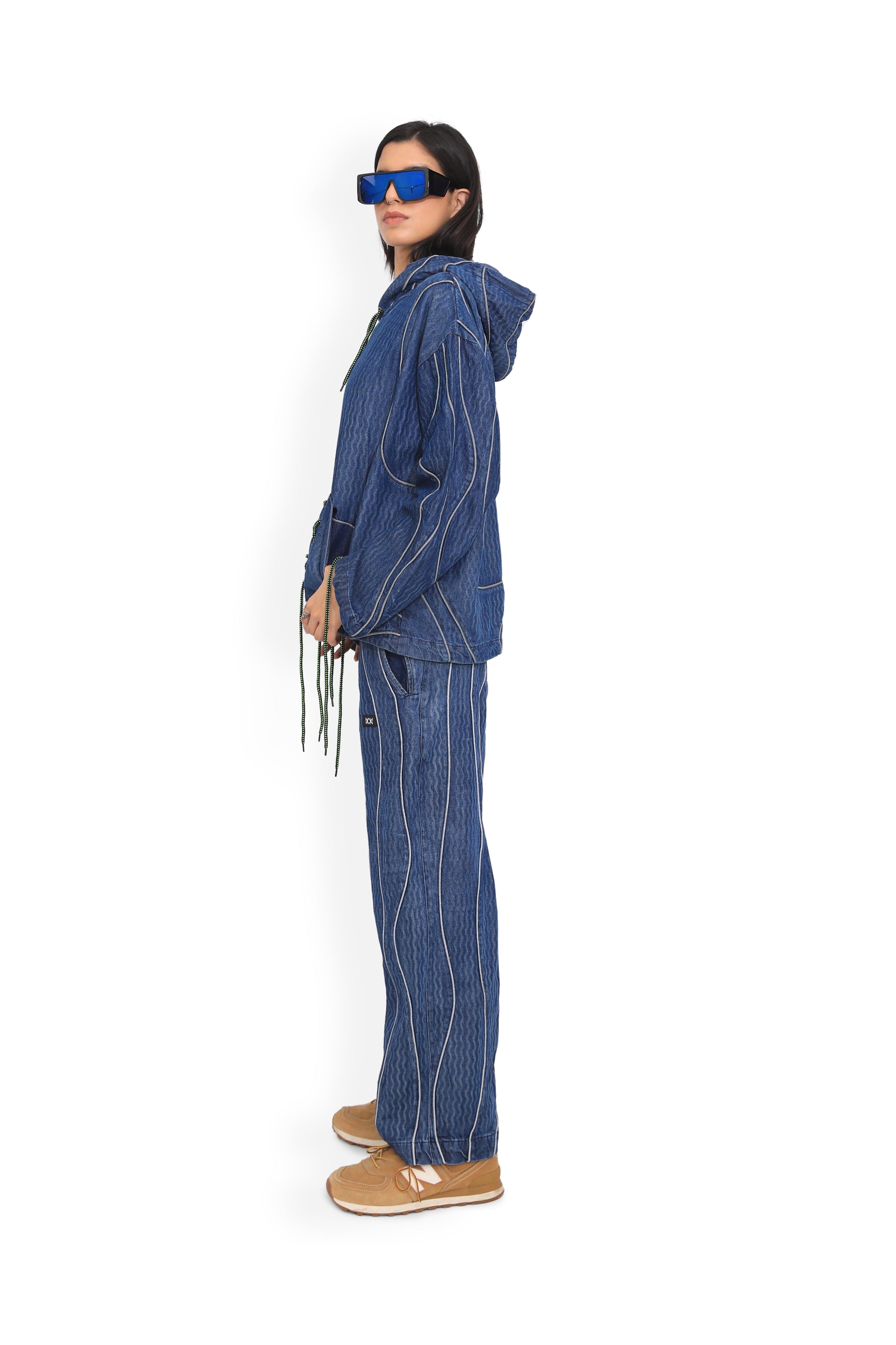 Denim Reflective Set| Unisex | Cargos | Hoodie