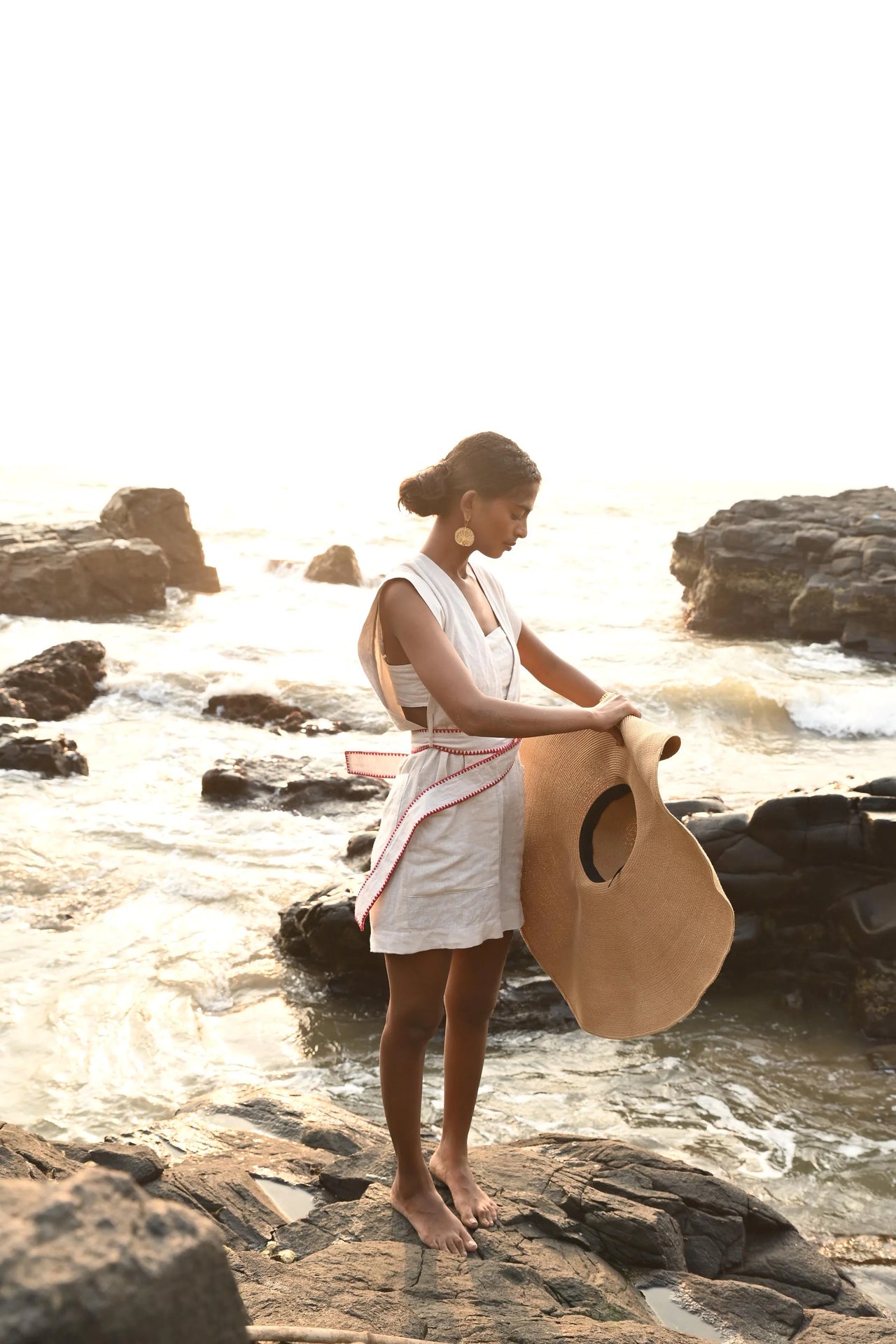 Beige Playsuit | Linen | Summer | Beach wear